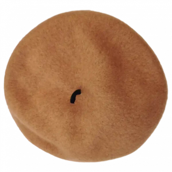 MUMUSO Camel Beret, braun – stylische Mütze für Herbst und Winter, ideal für modebewusste Looks.