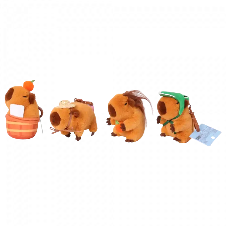 MUMUSO süßer Capybara-Anhänger aus Polyester (Orange) – ideales Spielzeug für Kinder und als Dekoration.