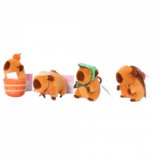 MUMUSO süßer Capybara-Anhänger aus Polyester (Orange) – ideales Spielzeug für Kinder und als Dekoration.