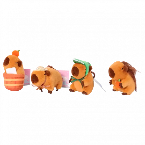 MUMUSO süßer Capybara-Anhänger aus Polyester (Orange) – ideales Spielzeug für Kinder und als Dekoration.