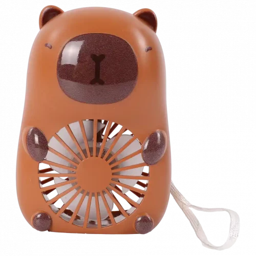 MUMUSO Capybara Tischventilator aus Kunststoff (Braun) – kompakt für Erfrischung unterwegs.