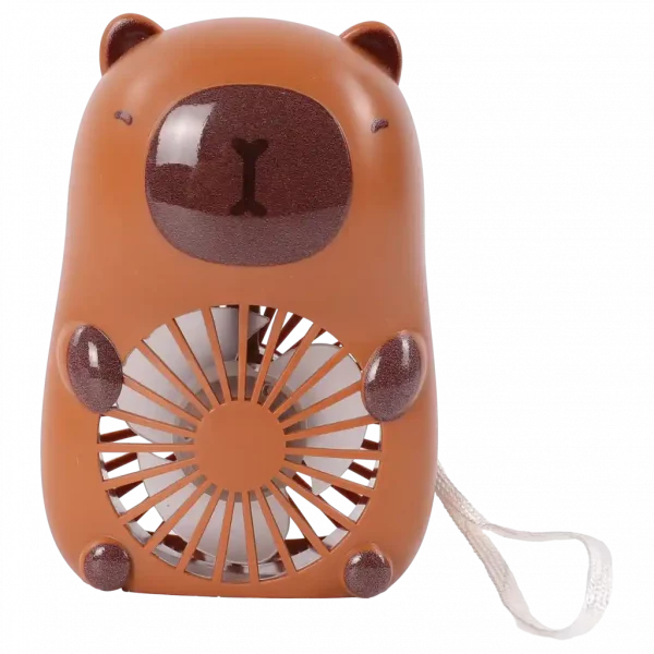 MUMUSO Capybara Tischventilator aus Kunststoff (Braun) – kompakt für Erfrischung unterwegs.