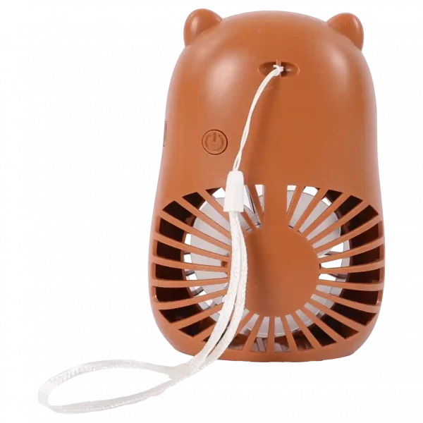 MUMUSO Capybara Tischventilator aus Kunststoff (Braun) – kompakt für Erfrischung unterwegs.