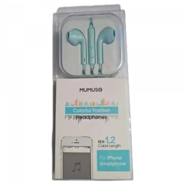 MUMUSO bunte In-Ear Kopfhörer (Blau) aus ABS und TPE, ideal für den mobilen Einsatz.
