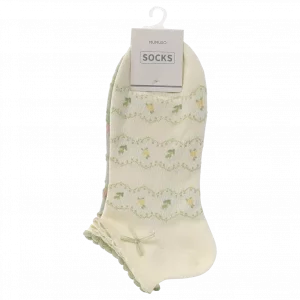 MUMUSO Damen Socken mit Blumenmuster (Grün) – bequeme und modische Socken für jeden Tag.