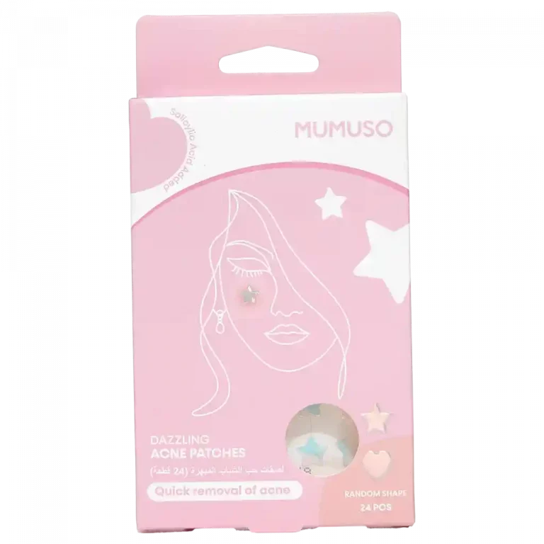 MUMUSO Dazzling Acne Patches, 24 Stück (Pink) – effektive Pflaster zur Bekämpfung von Akne.