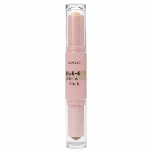 MUMUSO Double-Ended Highlighter & Contour Stick (03 Light Brown) in Rosa für ein strahlendes Make-up. Ideal für jeden Tag.