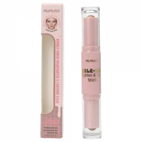 MUMUSO Double-Ended Highlighter & Contour Stick (Dunkelbraun) – ideal für das Gesichtskonturieren und Highlighten.
