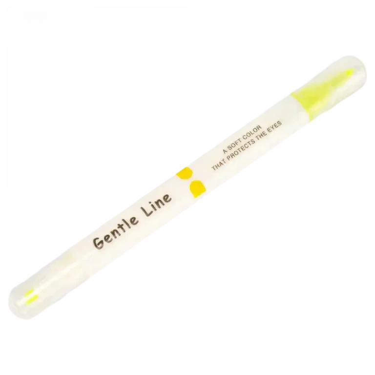 MUMUSO DUAL-TIP HIGHLIGHTER in Gelb – vielseitig einsetzbar für Büro und Schule.