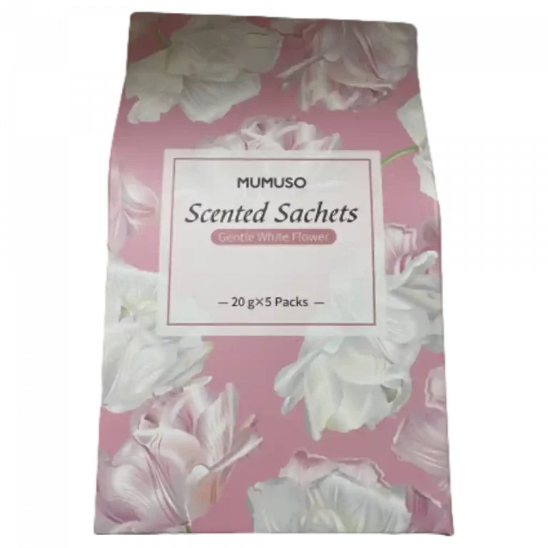 MUMUSO Duftbeutel-Set mit sanften weißen Blüten, ideal zur Raumbeduftung und Dekoration.