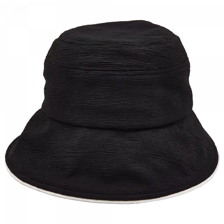 MUMUSO schwarzer Fischerhut aus 100% Polyester, ideal für sonnige Tage und modische Looks.
