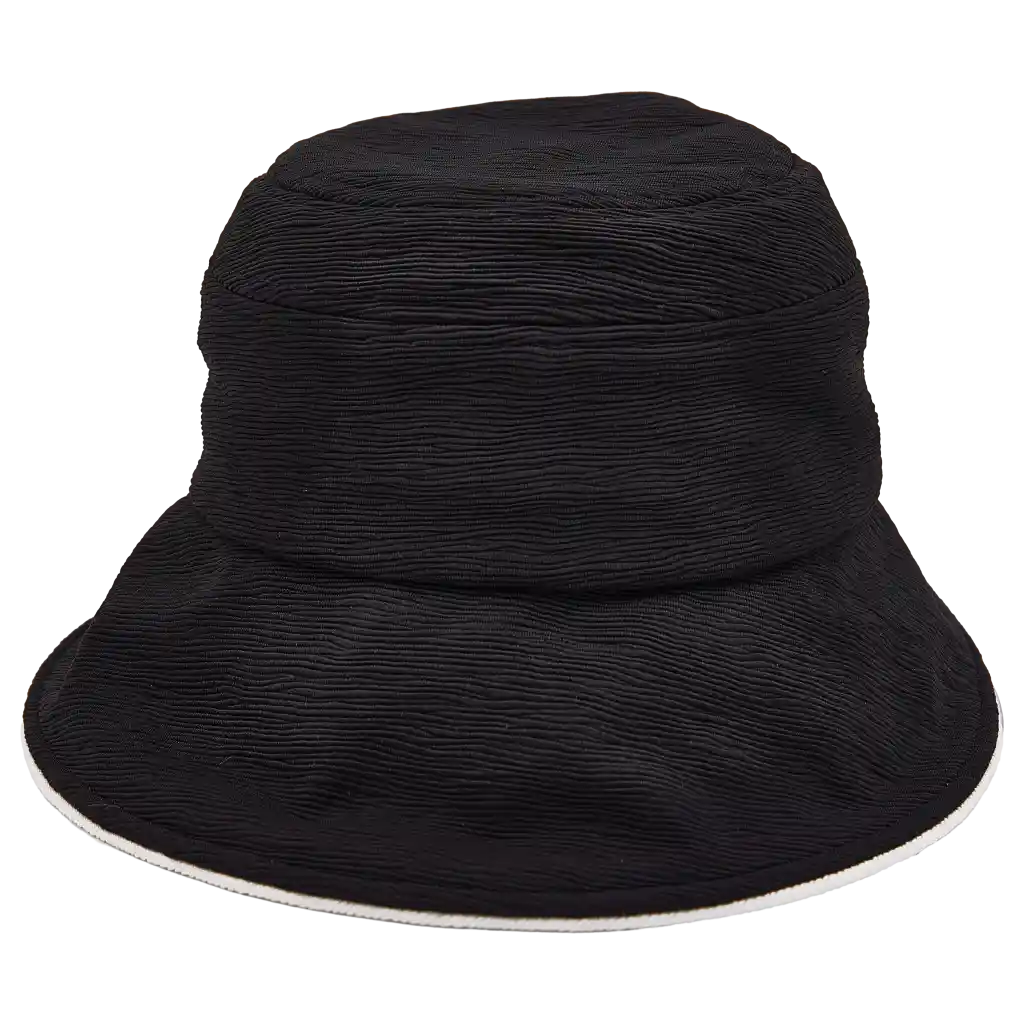 MUMUSO schwarzer Fischerhut aus 100% Polyester, ideal für sonnige Tage und modische Looks.