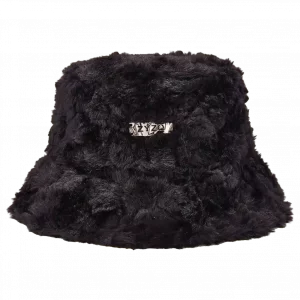 MUMUSO schwarz gefütterter Fischerhut aus 100 % Polyester – stylisches Accessoire für jede Gelegenheit.