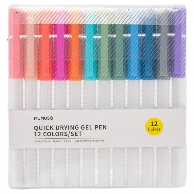 MUMUSO Gelstifte Set mit 12 Farben – ideales Schreibwerkzeug für kreative Projekte und Alltag.