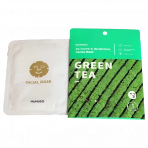 MUMUSO Gesichtsmaske Green Tea, 45,5 g – feuchtigkeitsspendende und ölkontrollierende Pflege für die Haut.