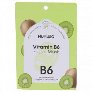 MUMUSO Vitamin B6 Gesichtsmaske, 44,2 g – feuchtigkeitsspendend für strahlende Haut.