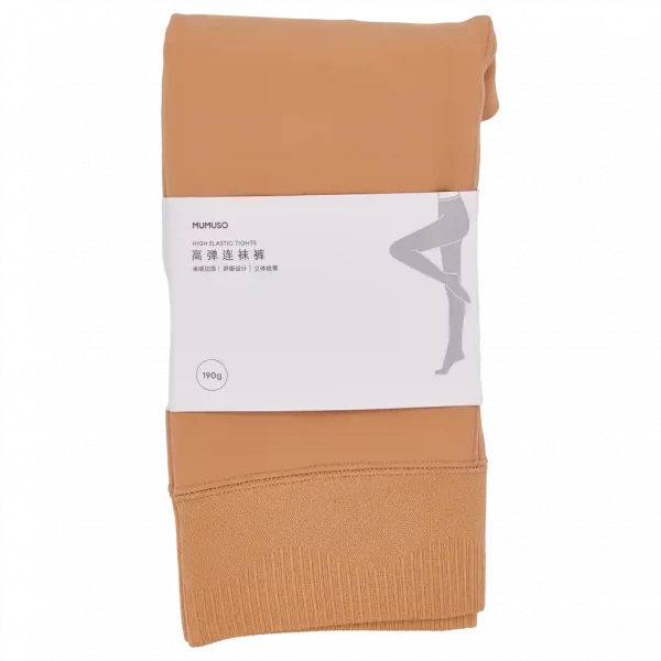 MUMUSO glatte leggings in beige aus elastischem Material, ideal für modebewusste Outfits.