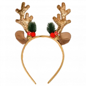MUMUSO Haarband mit Hirschgeweih aus Glitzer, ideal für festliche Anlässe und Weihnachten.