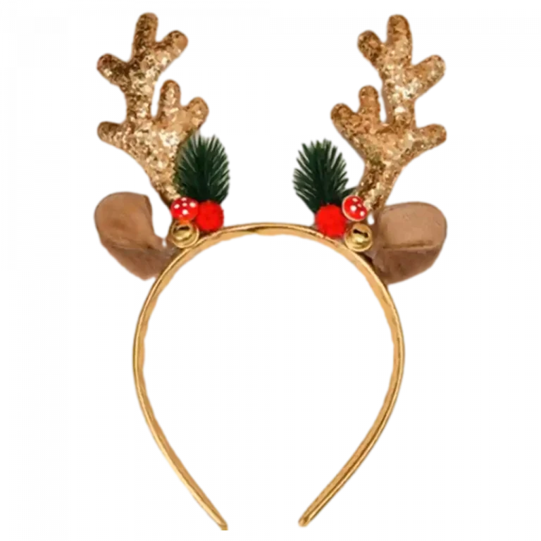 MUMUSO Haarband mit Hirschgeweih aus Glitzer, ideal für festliche Anlässe und Weihnachten.