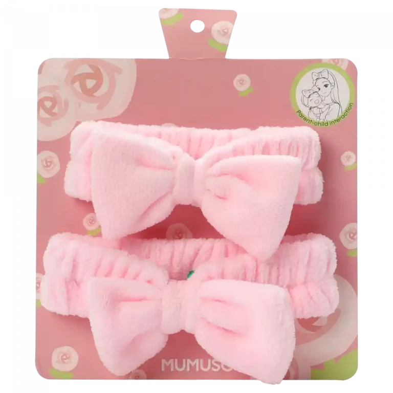 MUMUSO Haarband Set (Rosa) für Mutter und Tochter, weich und perfekt für besondere Anlässe.