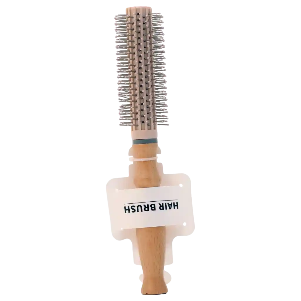 MUMUSO Haartrocknungsbürste aus Buche und Nylon in Pink – ideal für schonendes Föhnen.