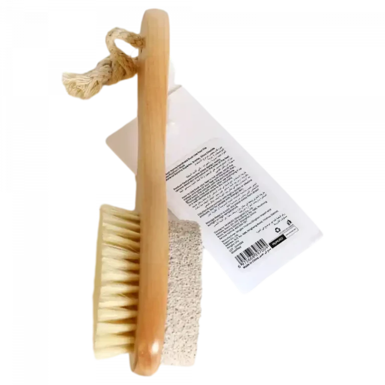 MUMUSO Handheld Dual-Use Foot File, ideal für Pediküre und Hornhautentfernung mit Holzgriff und Bimsstein.