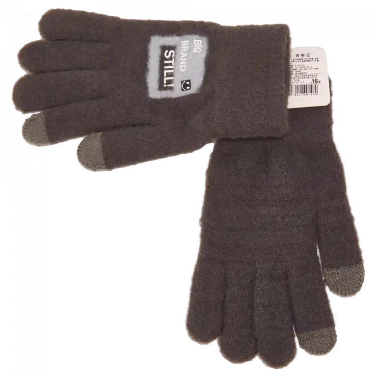 MUMUSO Herrenstrickhandschuhe in Grau – warme, bequeme Handschuhe für die kalte Jahreszeit.