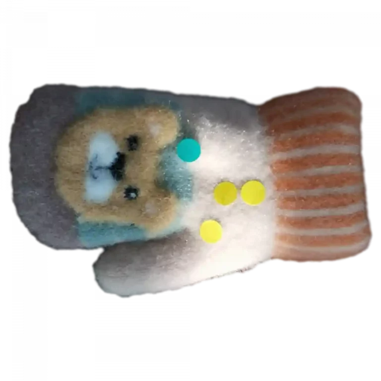 MUMUSO Kinderhandschuhe mit Bärenmotiv (Beige) – warm und kuschelig für kalte Tage.