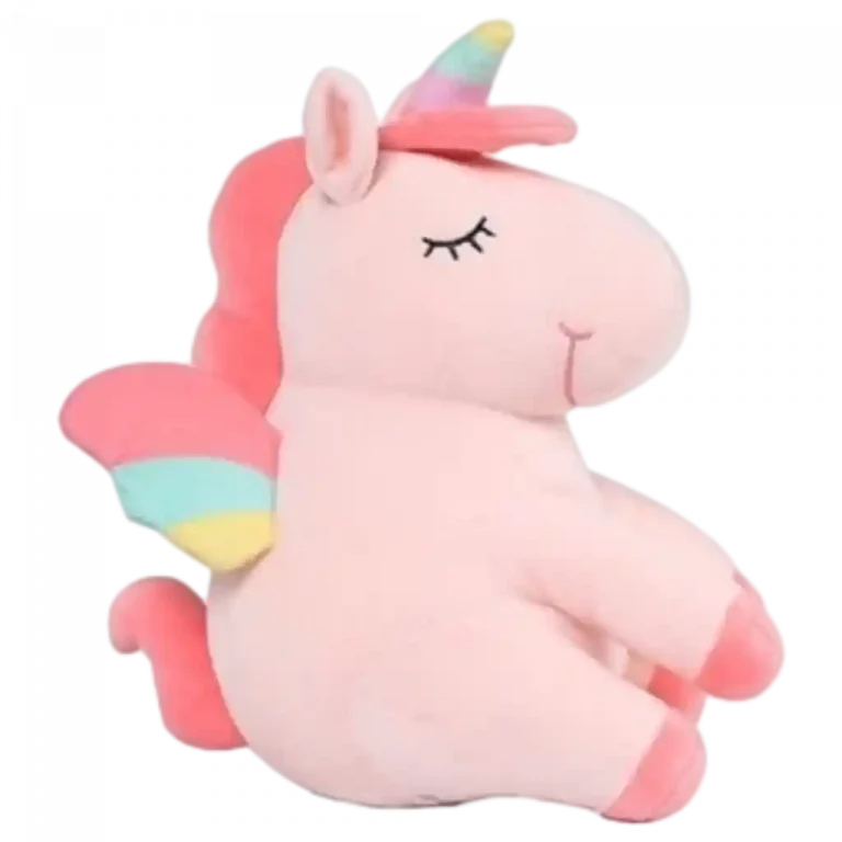 MUMUSO Kuscheltier Einhorn in Pink, aus ultraweichem Elasthan – ideal für Kinder zum Spielen und Kuscheln.