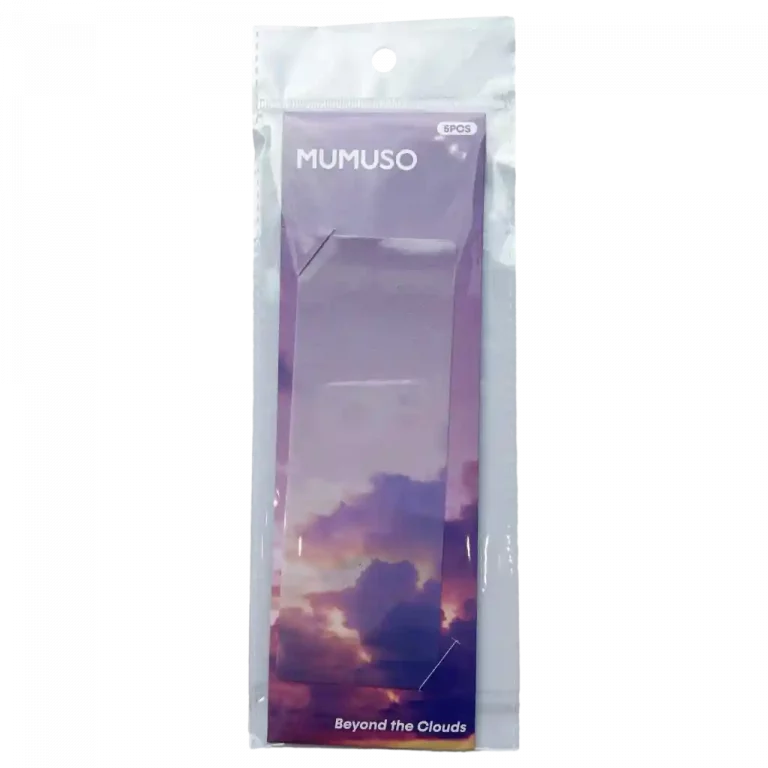 MUMUSO Lesezeichen mit Wolkenmotiv in lila, 5 Stück – ideal für Schule, Büro oder Zuhause zum Markieren von Seiten.