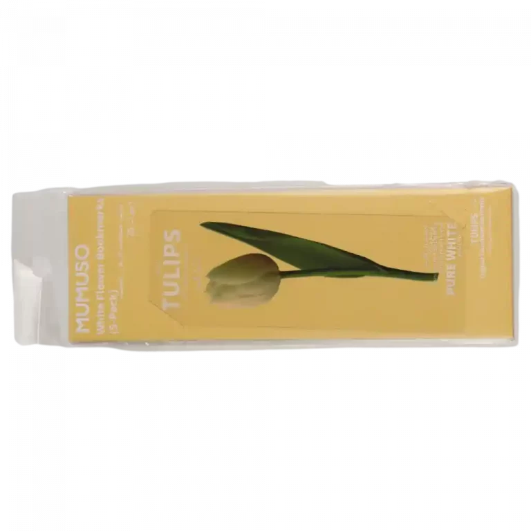MUMUSO Lesezeichen, 5er-Pack mit weißen Tulpen – ideal für Bücherliebhaber und zur Dekoration.