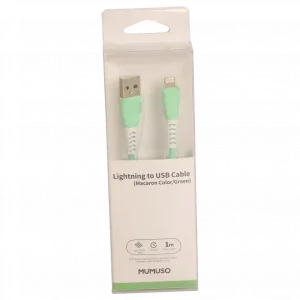 MUMUSO Lightning zu USB Kabel (Grün) – praktisches Ladekabel für Apple Geräte mit einer Länge von 1 m.