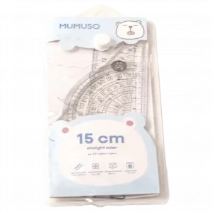 MUMUSO Lineal aus Kunststoff, 15 cm – präzises Messwerkzeug für Schule oder Büro.