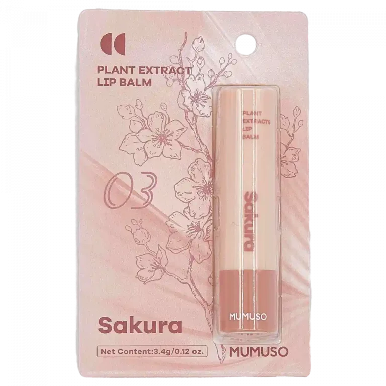 MUMUSO Lippenbalsam mit Kirschblüten, 3,4 g – perfekt hydratisierend für trockene Lippen.