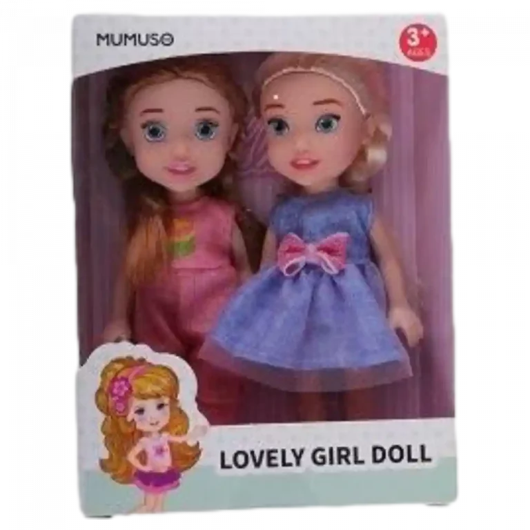 MUMUSO Lovely Girl Doll, Puppen Set, aus PVC, ideal für Kinder ab 3 Jahren für kreatives Spiel.