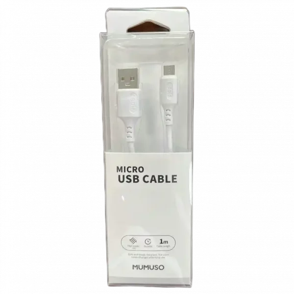 MUMUSO Micro USB Kabel, 1 m lang (Weiß) – Ideal für das Laden und Synchronisieren von Android-Geräten.