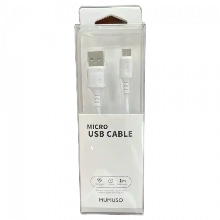 MUMUSO Micro USB Kabel, 1 m lang (Weiß) – Ideal für das Laden und Synchronisieren von Android-Geräten.