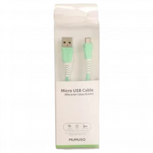MUMUSO Micro USB Kabel (Grün) aus TPE, 1 m lang – ideal für Android-Geräte und mobile Technik.