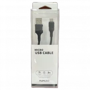 MUMUSO Mikro USB-Kabel, 1 m (Schwarz) – flexibles und robustes Verbindungskabel für Android-Geräte.