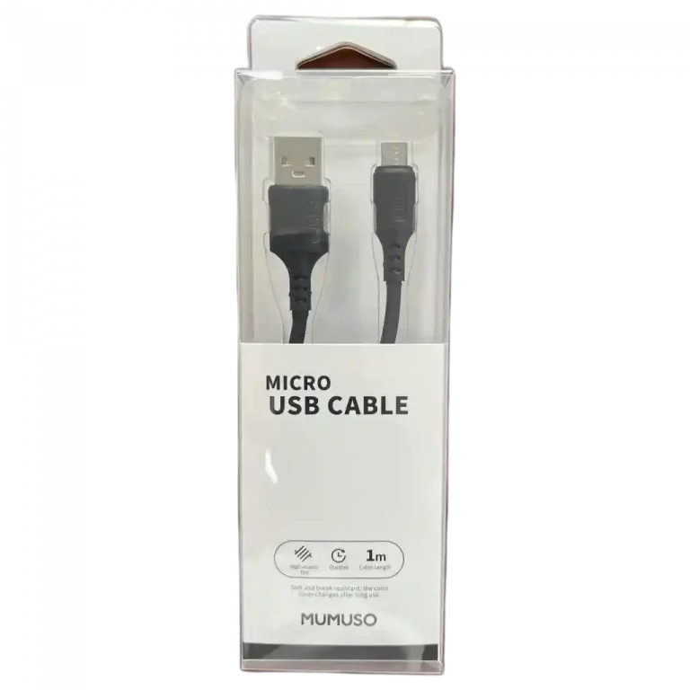 MUMUSO Mikro USB-Kabel, 1 m (Schwarz) – flexibles und robustes Verbindungskabel für Android-Geräte.