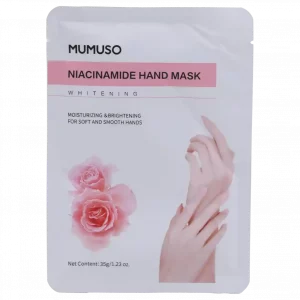 MUMUSO Niacinamide Handmaske, 66,3 g – feuchtigkeitsspendende und aufhellende Pflege für weiche Hände.