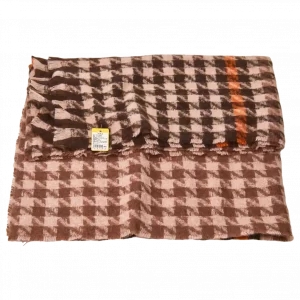MUMUSO orange und braun kariertes Tuch für Damen – ideal für den Frühling und Herbst.