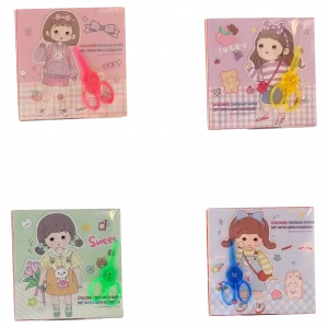 MUMUSO Origami Papier Set mit Mini Scheren für Mädchen in bunten Farben – ideal für Bastelprojekte.