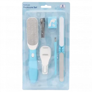 MUMUSO Pedicure Set, 6-teilig in Blau – ideal für die Fußpflege zu Hause oder im Salon.