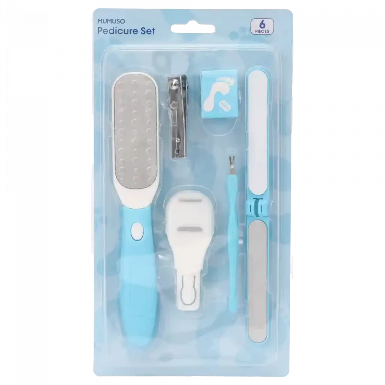MUMUSO Pedicure Set, 6-teilig in Blau – ideal für die Fußpflege zu Hause oder im Salon.