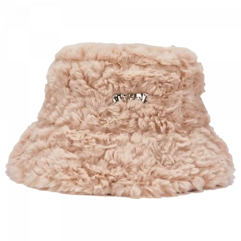MUMUSO pelzhut in beige, aus 100% Polyester – modischer und bequemer Fischerhut.