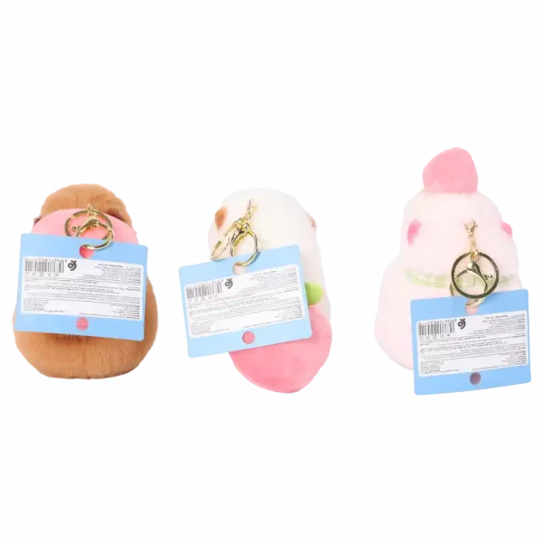 MUMUSO Plüschanhänger Capybara mit grüner Schleife, ideal für Kinder und als Geschenk.