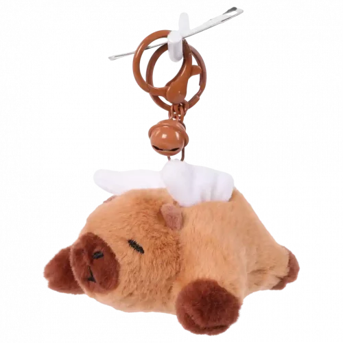 MUMUSO Plüsch Anhänger mit fliegendem Capybara - eine niedliche Ergänzung für Taschen oder Schlüssel.