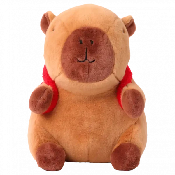 MUMUSO Plüschspielzeug (Braune Capybara) mit Rucksack – süßes Spielzeug für Kinder aus 100% Polyester.