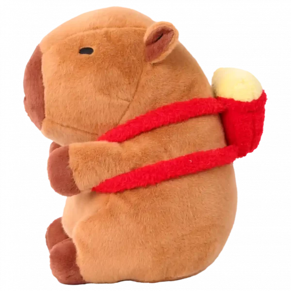 MUMUSO Plüschspielzeug (Braune Capybara) mit Rucksack – süßes Spielzeug für Kinder aus 100% Polyester.